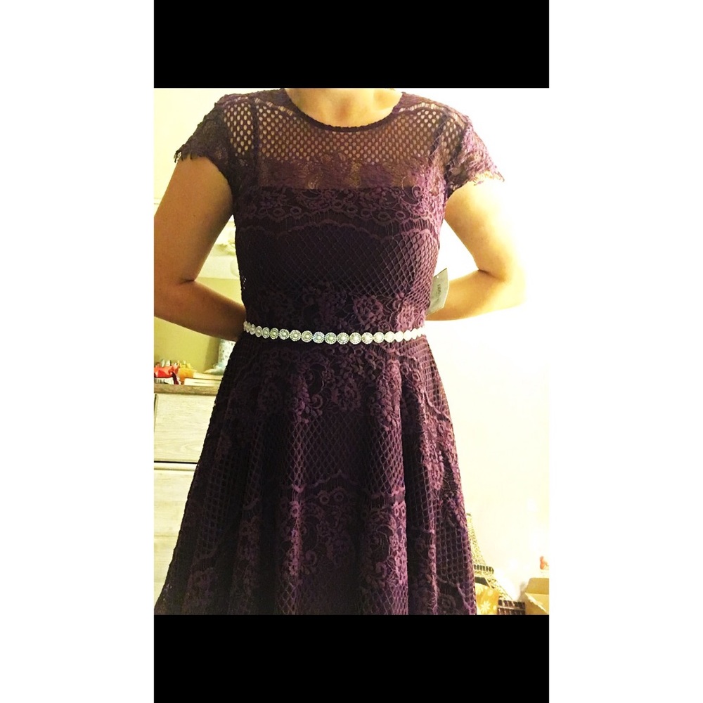 Formal plum purple homecoming dress.